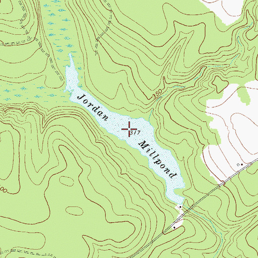 Topographic Map of Jordan Millpond, GA