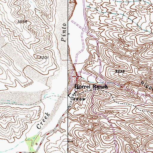 Topographic Map of Ripper Spring Canyon, AZ