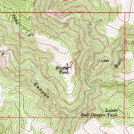 Topographic Map of Ripper Tank, AZ