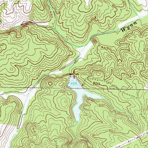 Topographic Map of Norman Lake Dam, GA