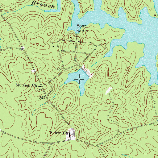 Topographic Map of Forest Lake, GA