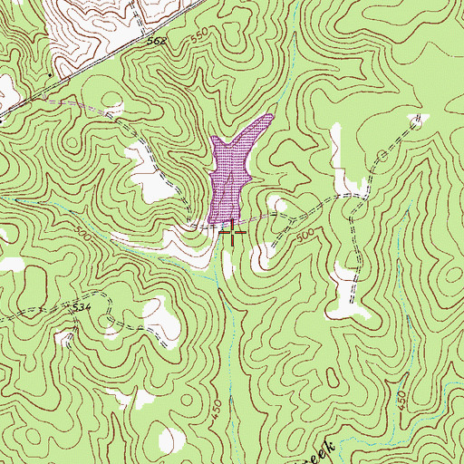Topographic Map of Armstrong Cork Lake Dam, GA