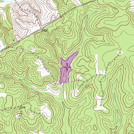 Topographic Map of Armstrong Lake, GA