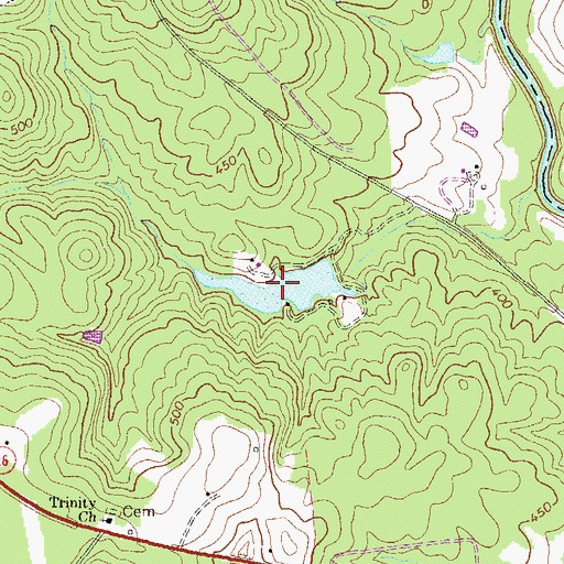 Topographic Map of Hale Lake, GA