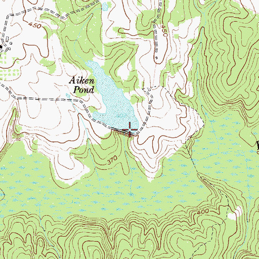 Topographic Map of Aiken Pond Dam, GA