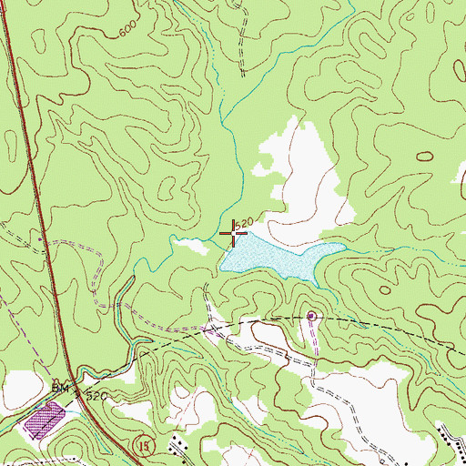 Topographic Map of Parker Lake Dam, GA