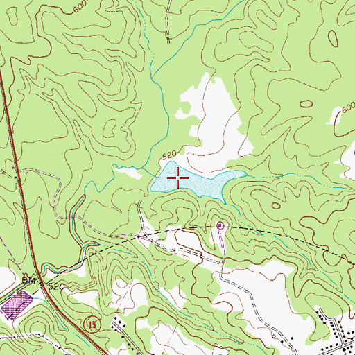 Topographic Map of Parker Lake, GA