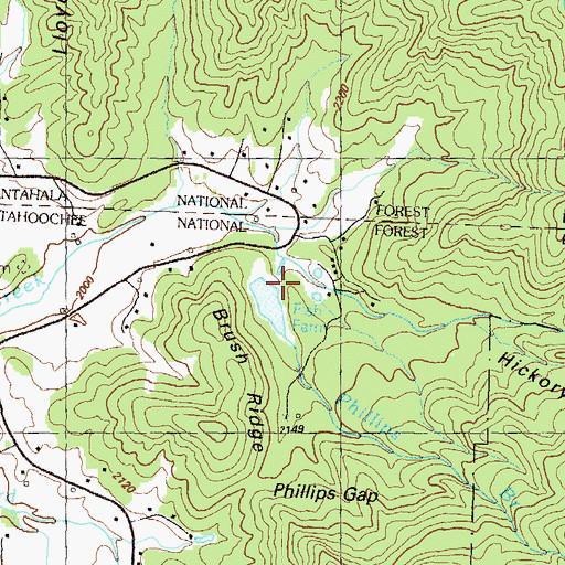 Topographic Map of Eagle Mountain Trout Farm Lake Dam, GA