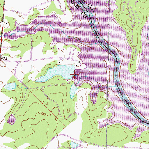 Topographic Map of Reeses Lake Dam, GA