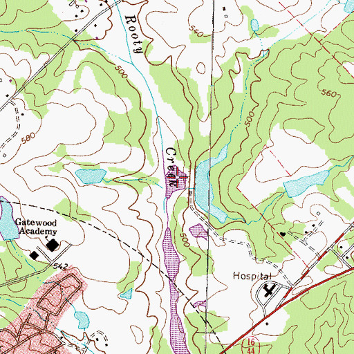 Topographic Map of Rooty Creek Structure Number 21 Lake, GA