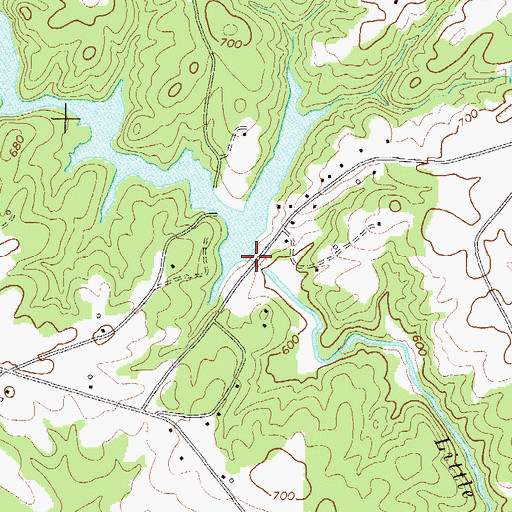 Topographic Map of Beaverdam Creek Structure Number 30 Dam, GA