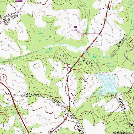 Topographic Map of Beaverdam Creek Watershed Structure Number Five Dam, GA