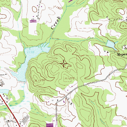 Topographic Map of Beaverdam Creek Structure Number Four Dam, GA