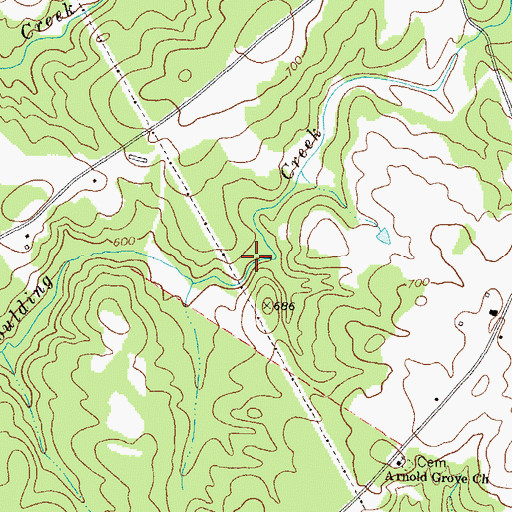 Topographic Map of Lake Oglethorpe Dam, GA