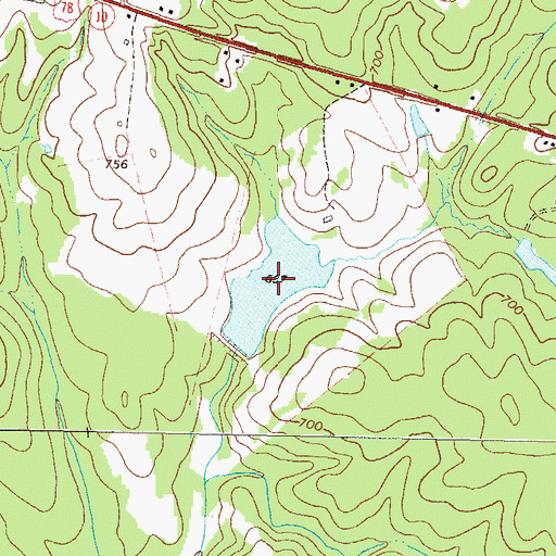 Topographic Map of Lake George, GA