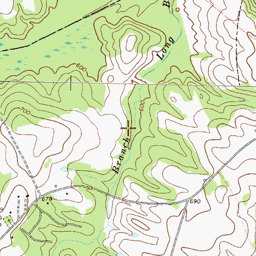 Topographic Map of Beaver Dam Lake Dam, GA