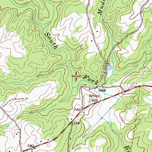 Topographic Map of South Fork Broad River Structure 27 Dam, GA