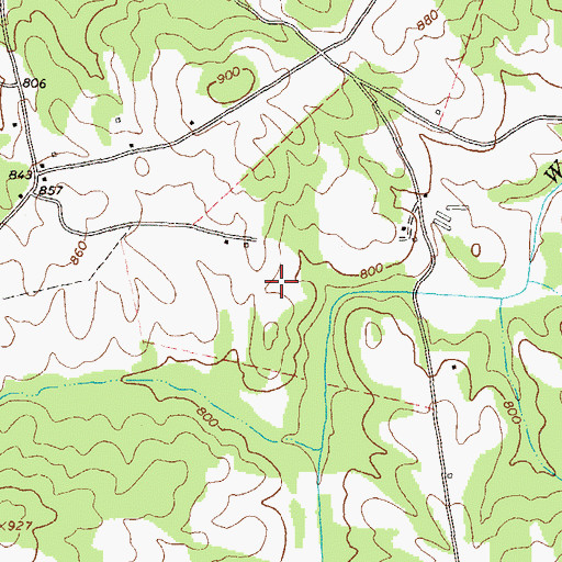 Topographic Map of Reservoir Four, GA