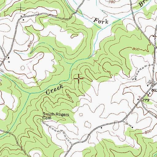 Topographic Map of South Fork Broad River Structure 46 Dam, GA