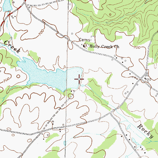 Topographic Map of South Fork Broad River Number 64 Dam, GA