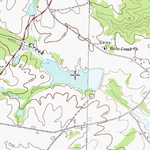 Topographic Map of Reservoir 64, GA