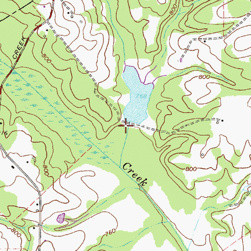 Topographic Map of Barber Creek Watershed Number 26 Dam, GA