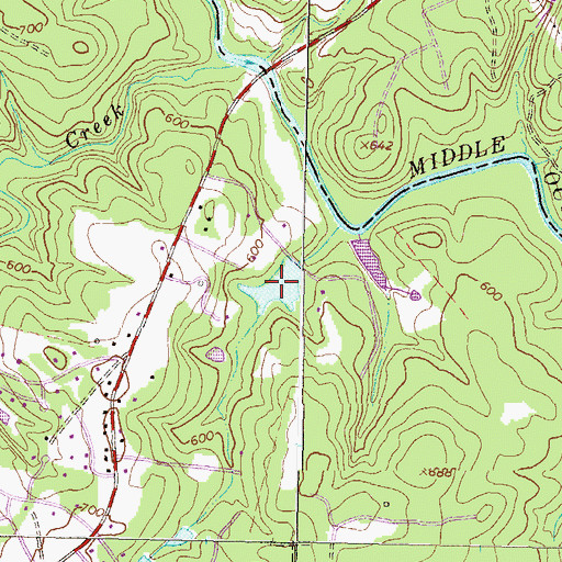 Topographic Map of Britton Estates Lake, GA