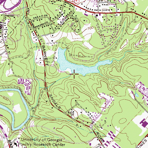 Topographic Map of Dekle Lake Dam, GA