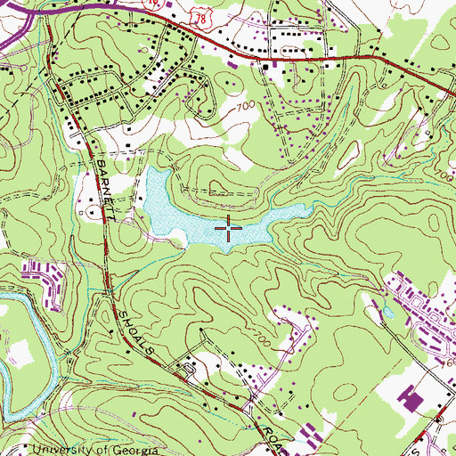 Topographic Map of Dekle Lake, GA