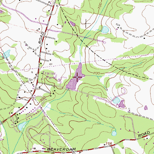 Topographic Map of Martin Lake, GA