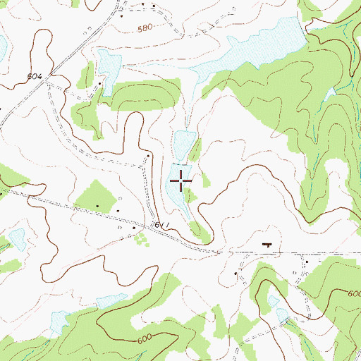Topographic Map of Mathews Lake, GA
