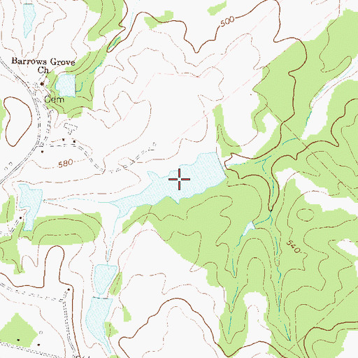 Topographic Map of Mathews Lake, GA
