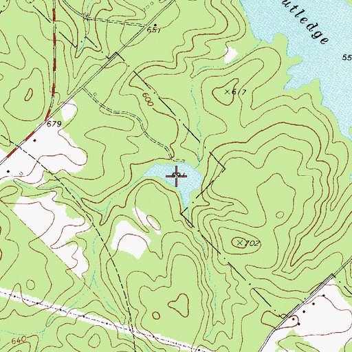 Topographic Map of Mooney Lake, GA