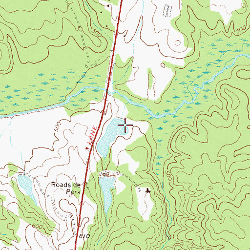 Topographic Map of Brown Lake Dam, GA