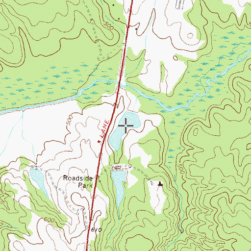 Topographic Map of Brown Lake, GA