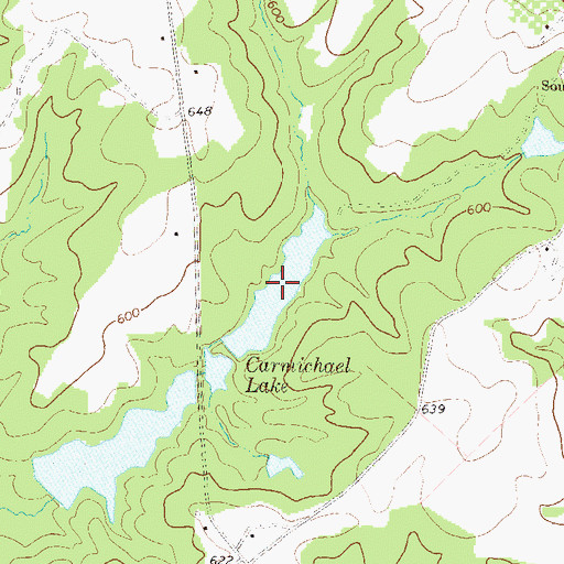 Topographic Map of Upper Carmichael Lake, GA