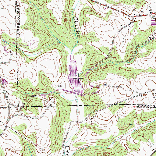 Topographic Map of North Broad River Structure Number One Dam, GA