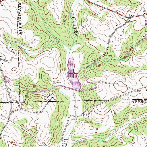 Topographic Map of Reservoir Number One, GA