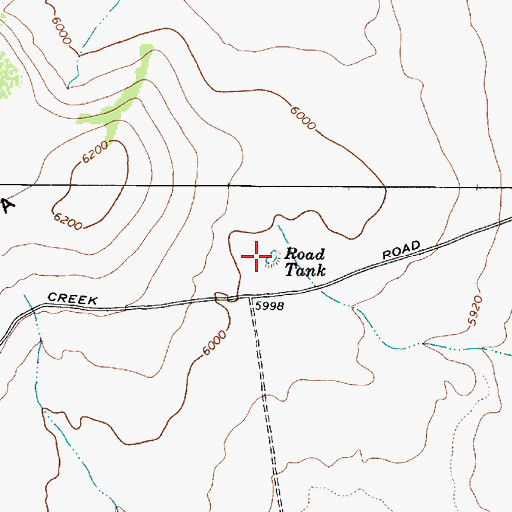 Topographic Map of Road Tank, AZ