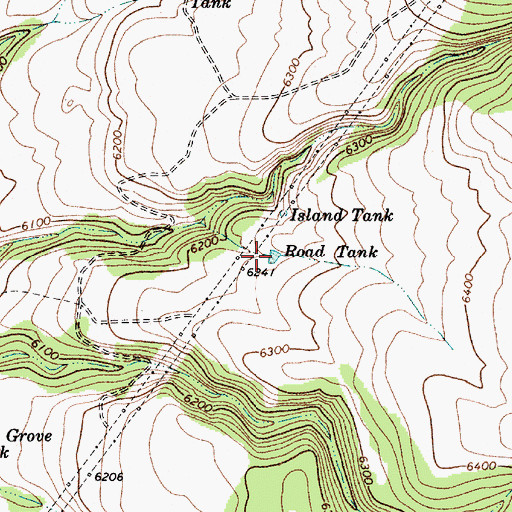 Topographic Map of Road Tank, AZ