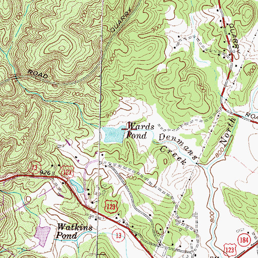 Topographic Map of North Fork Broad River Structure Two Dam, GA