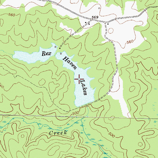 Topographic Map of Rex Haven Lake Number Two, GA