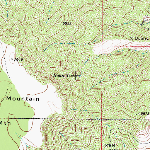 Topographic Map of Road Tank, AZ