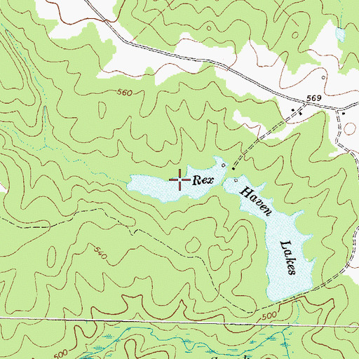 Topographic Map of Rex Haven Lake Number One, GA