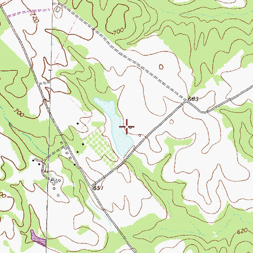 Topographic Map of Sheppard Lake Dam, GA