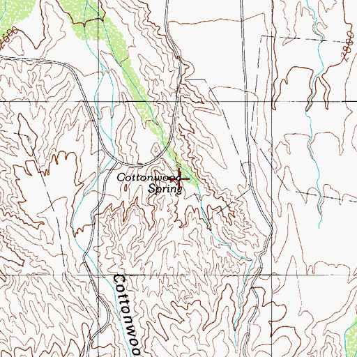 Topographic Map of Cottonwood Spring, AZ