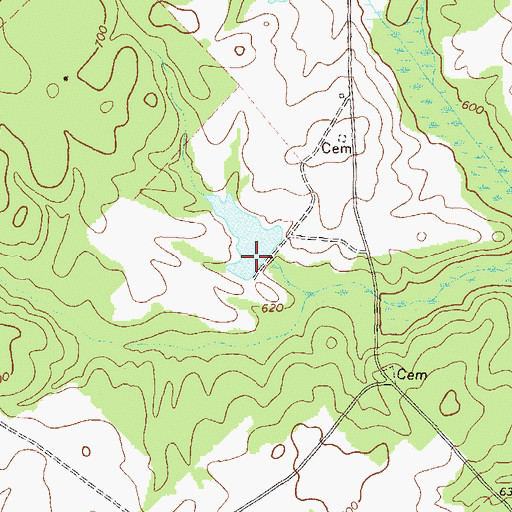 Topographic Map of Boyle Lake Dam Number Five, GA
