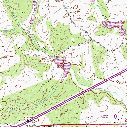 Topographic Map of Reservoir Five, GA