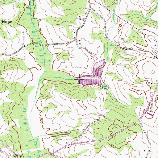 Topographic Map of North Broad River Structure Number 32 Dam, GA