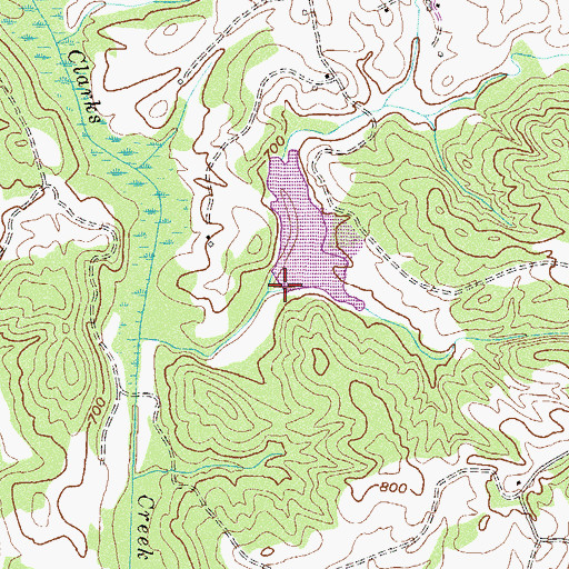 Topographic Map of North Broad River Structure 33 Dam, GA